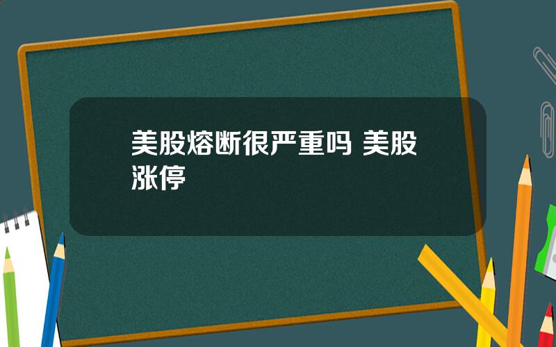 美股熔断很严重吗 美股 涨停